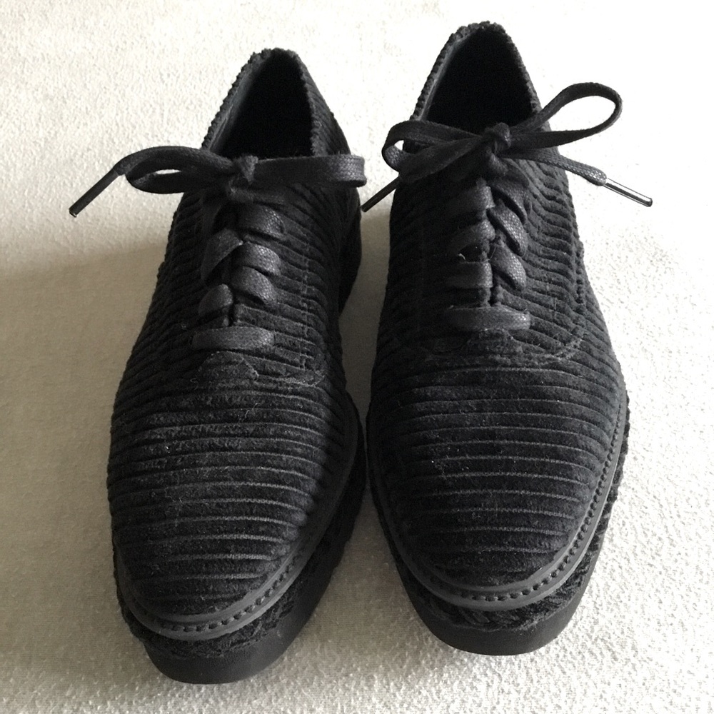 Castaner Black Corduroy Platform Sneakers, Size 7, 38 EUR - Picture 3 of 7